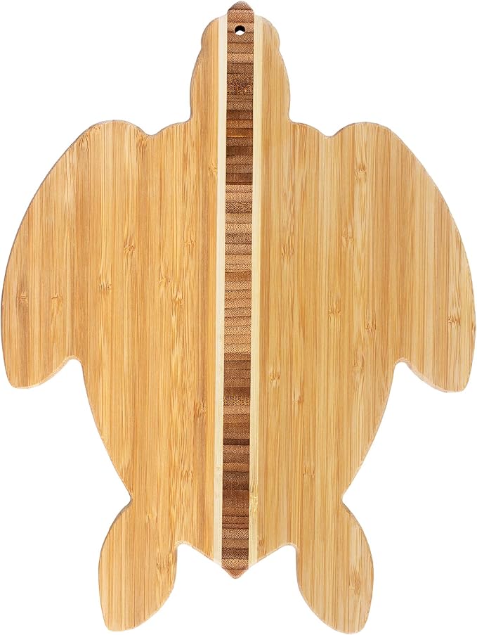 Totally Bamboo Sea Turtle Shaped Cutting Board and Charcuterie Serving Tray by TotallyBamboo