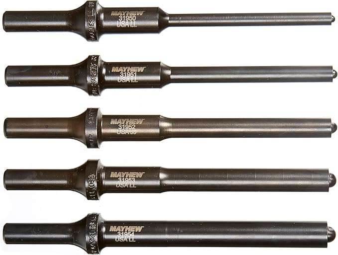 Mayhew Tools 32020 Pneumatic Roll Pin Punch, 5-Piece Set by Mayhew