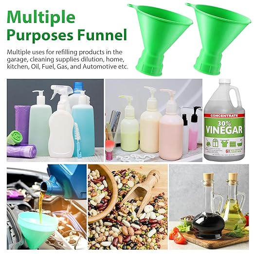 Threaded Funnel Easy Fill Funnel, Twist On Empty Spray Bottle Refill Adapter Fit - Image 6