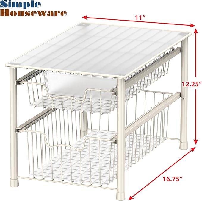 Simple Houseware Stackable Sliding Basket Organizer Drawer - Image 3