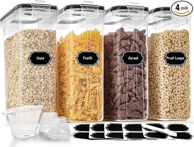 Cereal Containers Storage Set, Cereal Dispensers by HKJ+Chef