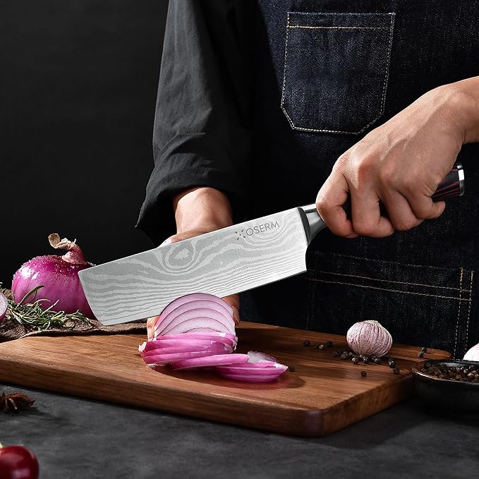Knife Set | Gift-Ready 6-Piece Japanese Style Kitchen Knife Set — Burgundy Gift - Image 7