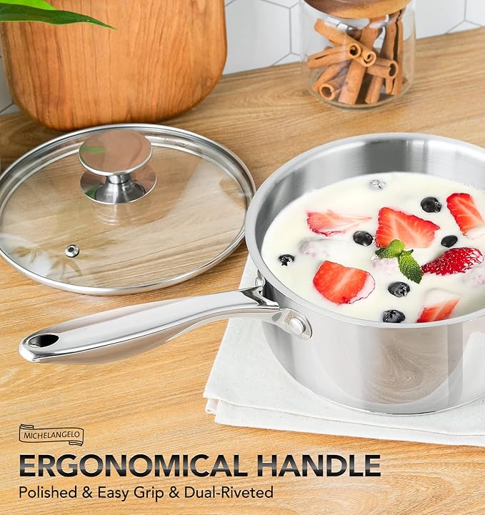 MICHELANGELO 3 Qt Saucepan - Image 5