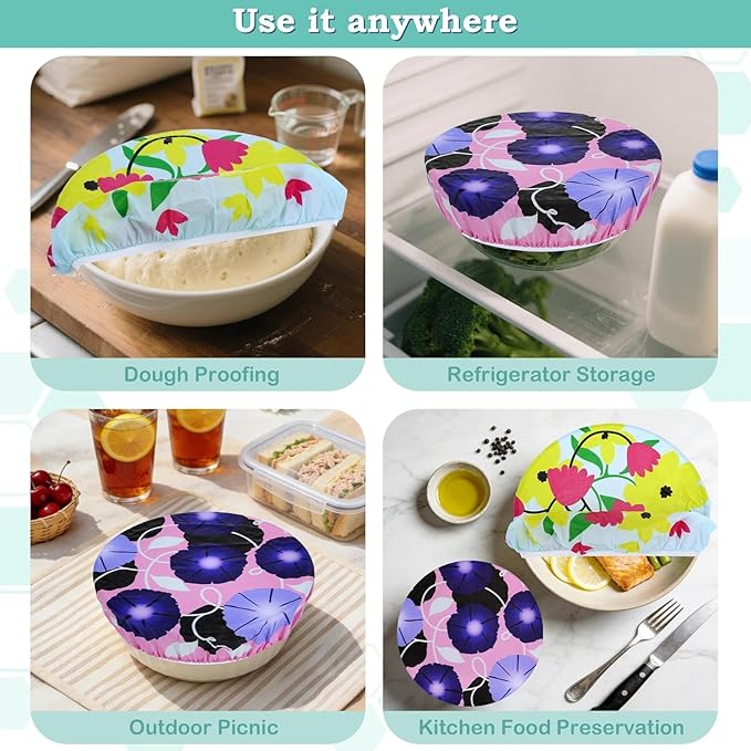 2 Large Reusable Beeswax Bowl Covers - Image 7