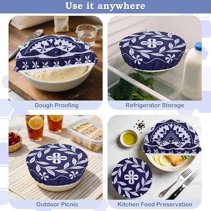 2 Large Reusable Beeswax Bowl Covers - Image 7