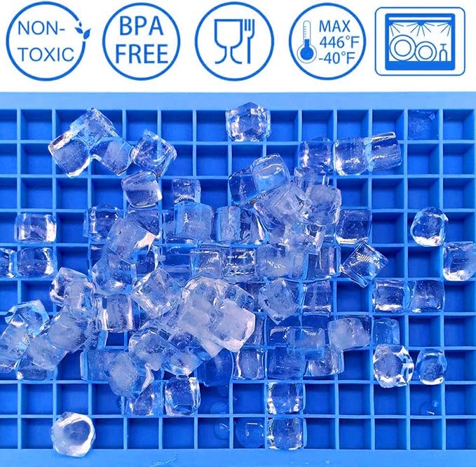 Silicone Ice Cube Tray, 160 Mini Crushed Ice Cube Molds Easy Release Small Ice - Image 4