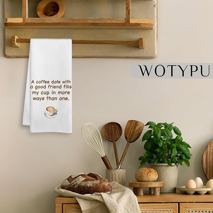 Friend and Coffee Kitchen Towels, Gifts - Image 4