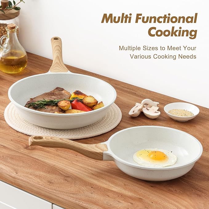 SENSARTE Nonstick Frying Pan Skillets, Healthy Cookware Chef's Pan, PTFE & PFAS - Image 6
