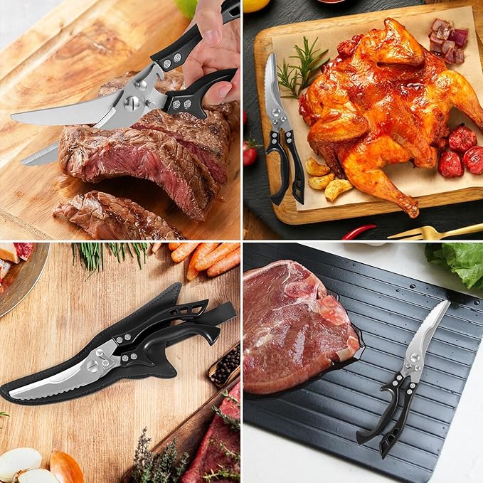 ANDONG Heavy Duty Kitchen Scissors, Professional Poultry Shears, Cooking - Image 7