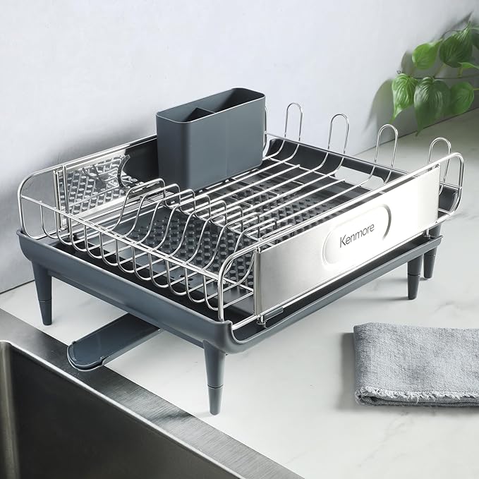 Kenmore Loxdell Expandable Full Size Rust Resistant Dish Rack - Image 4
