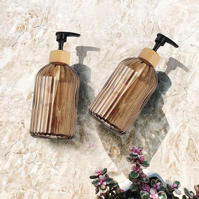 Amber Glass Soap Dispenser - Image 7