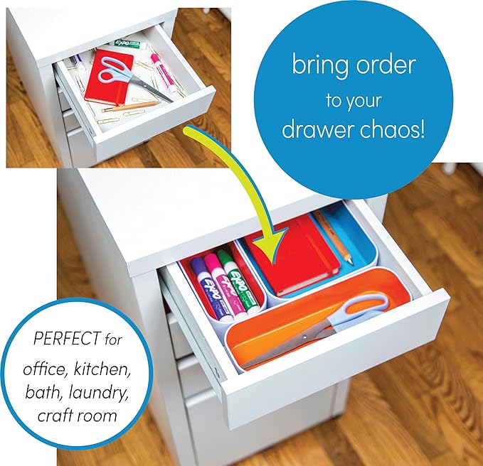 Three by Three Seattle 5 Piece Metal Organizer Tray Set - Image 2