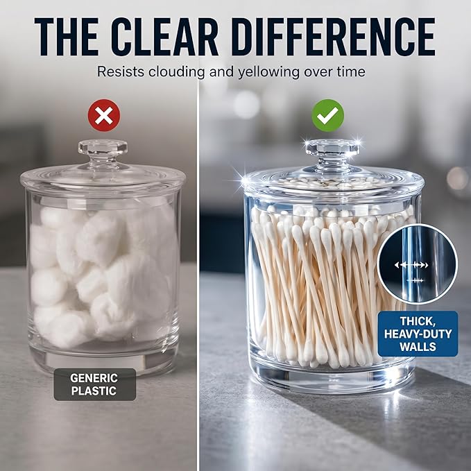 ForPro Clear Acrylic Apothecary Jars - Image 5