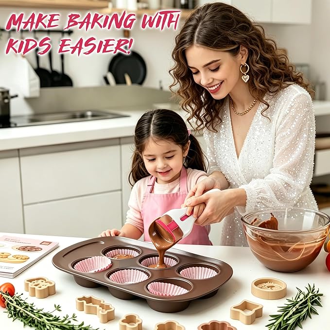 2pcs Pink Pastry Scoop Batter Dispenser - Image 7