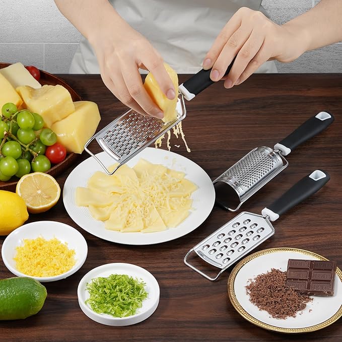 Cheese Grater, Sopito 3 Packs Stainless Steel Lemon Zester Grater - Image 6
