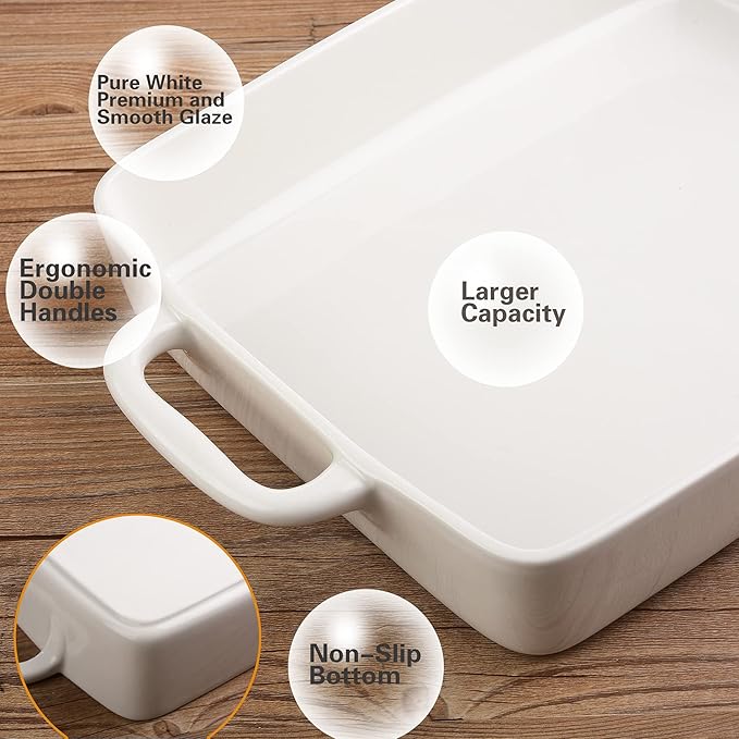 9 x13 Baking Dish Ceramic Lasagna Pan - Image 2