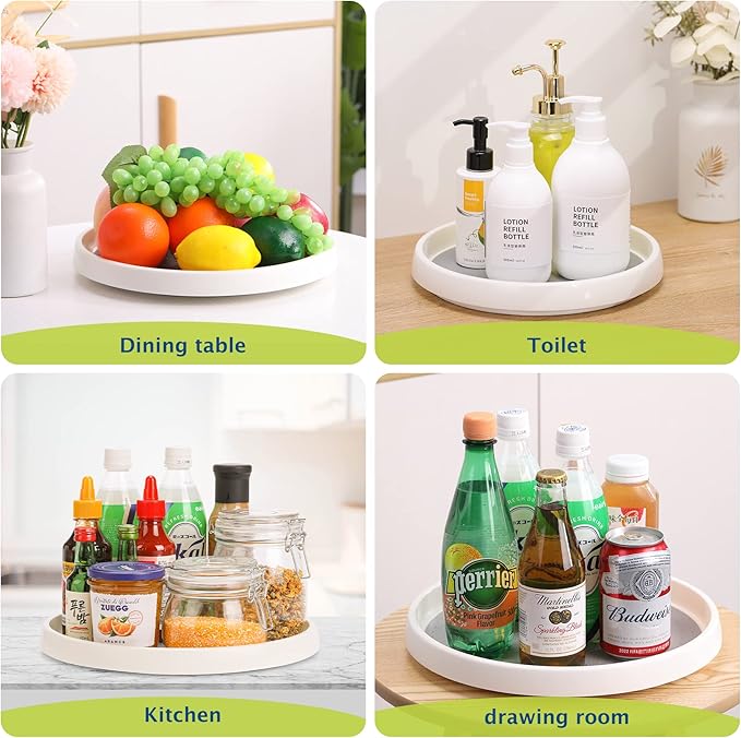 Lazy Susan Turntable, 10 Inch Non-Skid Lazy Susan Organizer - Image 7