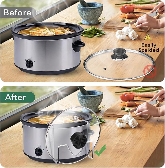 Crock Pot Lid Holder, Stainless Steel Crockpot Lid Holder Attachment, Crockpot - Image 3