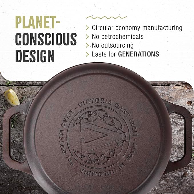 Victoria 4-Quart Cast Iron Dutch Oven - Image 5
