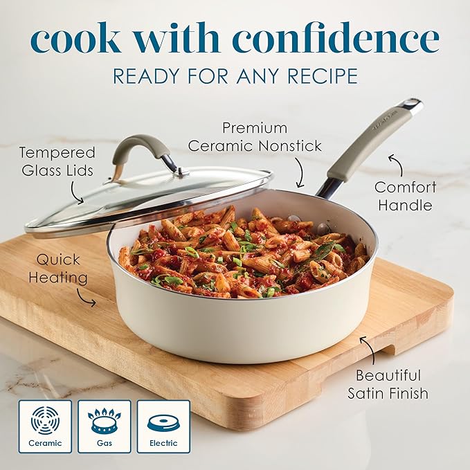 Rachael Ray Cucina Ceramic Nonstick Saute Pan - Image 6