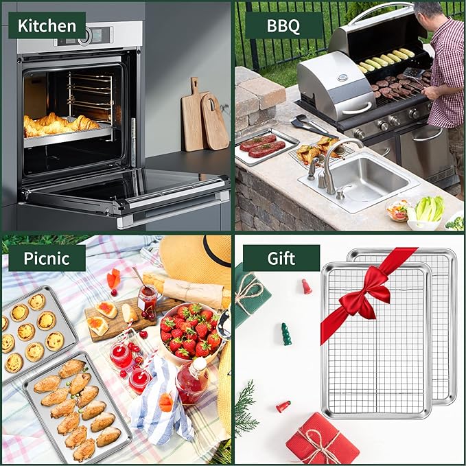 CEKEE 4 PCs Small Baking Sheet - Image 7