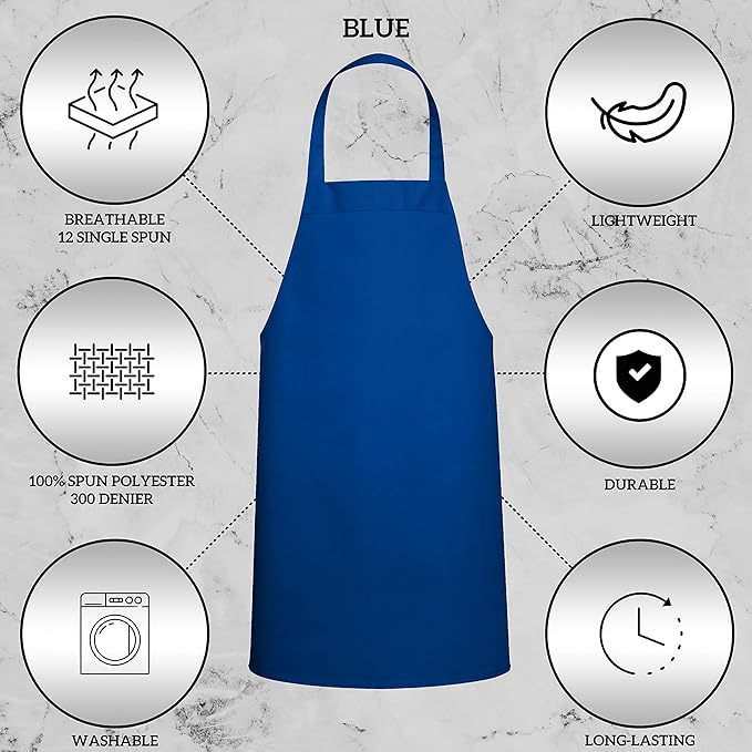GREEN LIFESTYLE 12 Pack Professional Chef Apron – Grilling Aprons - Image 4