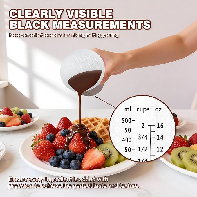Silicone Measuring Cups Set 125ml + 250ml + 500ml - Image 4