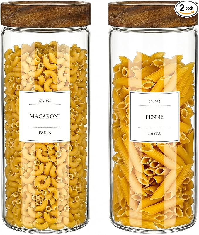 CONNOO 2-Pack 50oz Glass Storage Containers by CONNOO