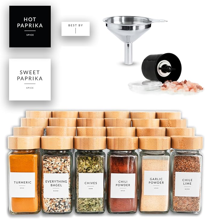 SAVVY & SORTED Glass Spice Jars - Image 3