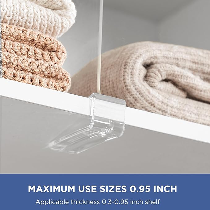 HBlife 18 Pack Clear Shelf Dividers, Vertical Purse Organizer - Image 4