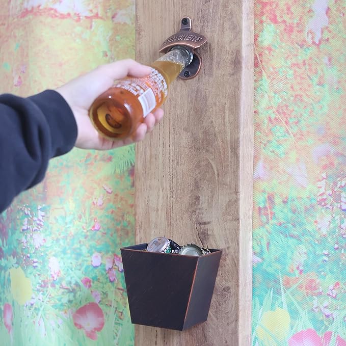 30 PCS Retro Bottle Cap Opener Wall Mounted Stainless, Antique Copper Screw in - Image 4