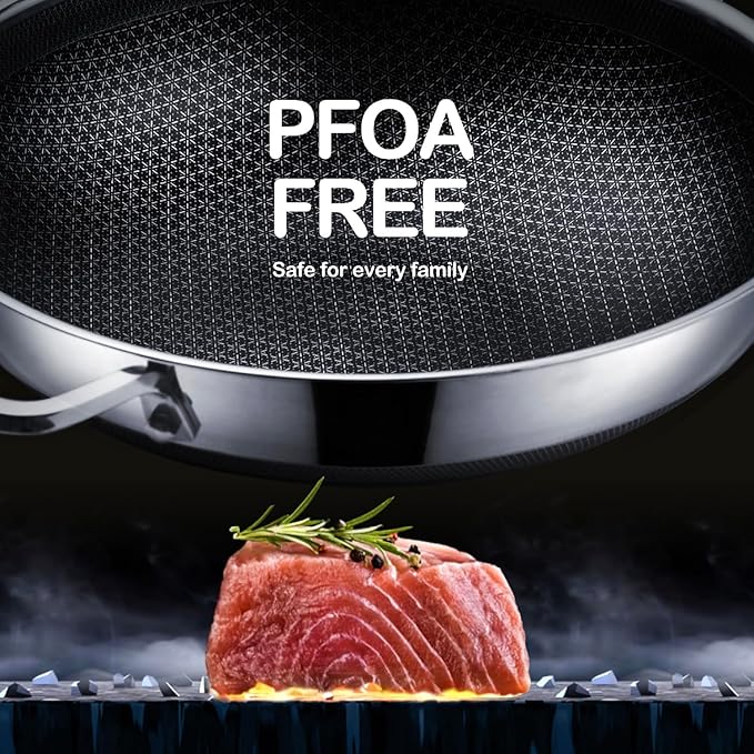 DOTCLAD Wok pan, Hybrid 13 inch Wok - Image 3