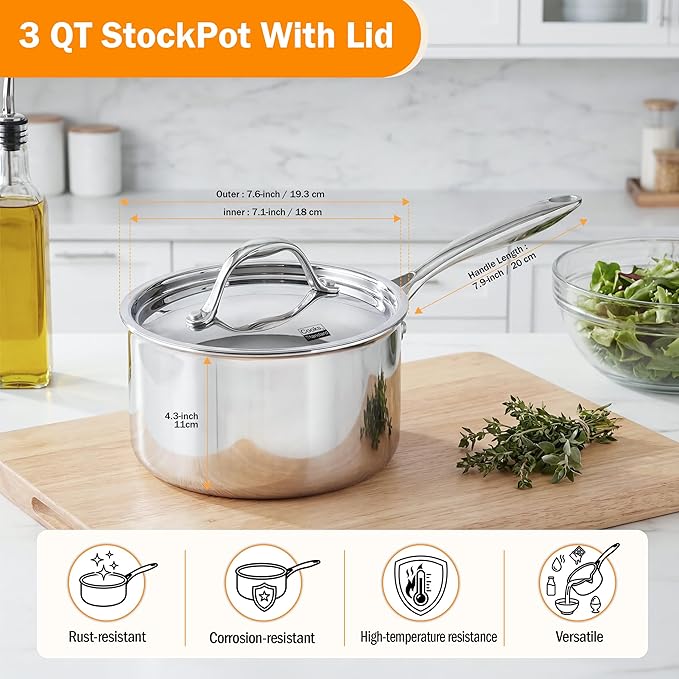 Cooks Standard Stainless Steel Sauce Pan - Image 2