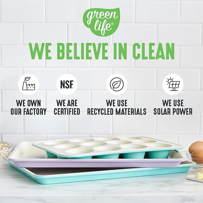 GreenLife Bakeware 18” x 13” Half Cookie Sheet Baking Pan, Non-Toxic PFAS-Free - Image 7