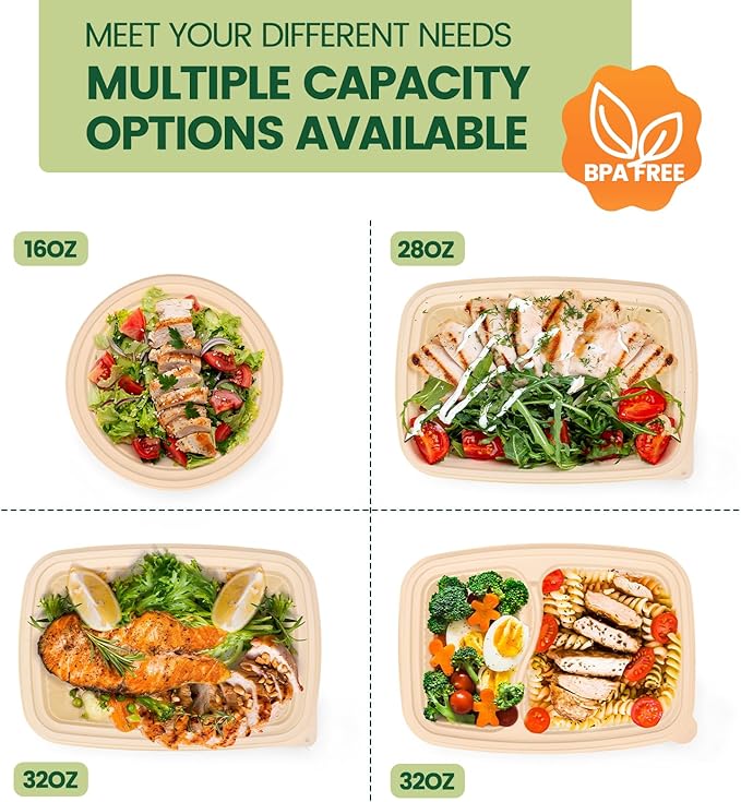 100 Piece Meal Prep Containers - Image 8