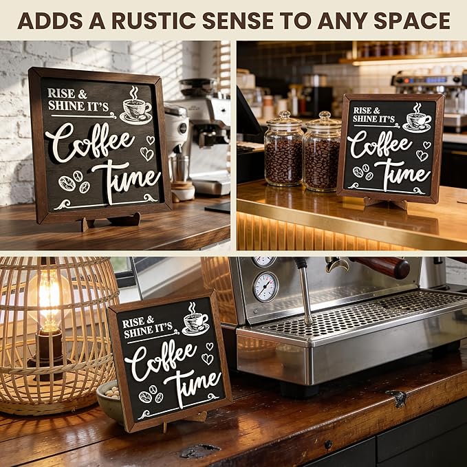 Woodamore Vintage Coffee Signs For Coffee Station Decorations - Image 4