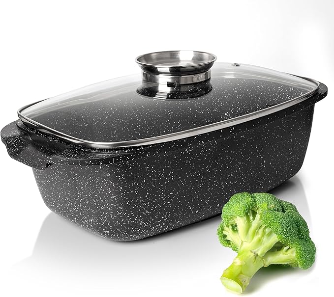 Moss & Stone 6 Quart Oval Roaster Pot by Mossstone