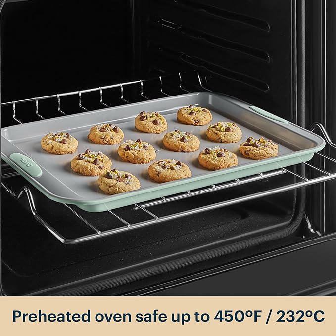 Pyrex 3-Piece Metal Cookie Sheet Bakeware Set, Lightweight Stainless Steel - Image 7