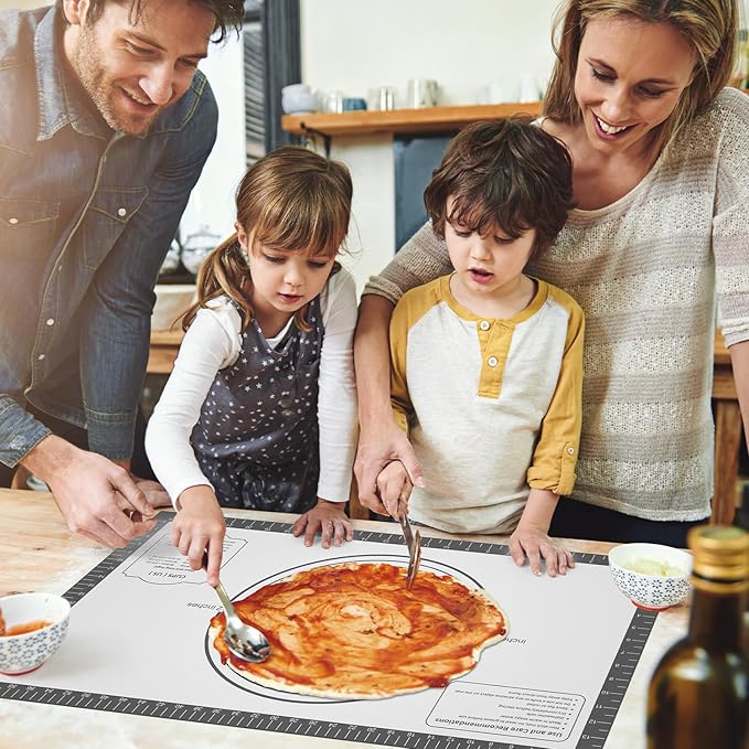 Silicone Pastry Mat for Dough Rolling, SIlicone Mat for Baking PIzza, Pie Crust - Image 7
