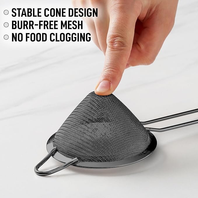 Zulay Kitchen 304 Stainless Steel Fine Mesh Strainer - Image 5