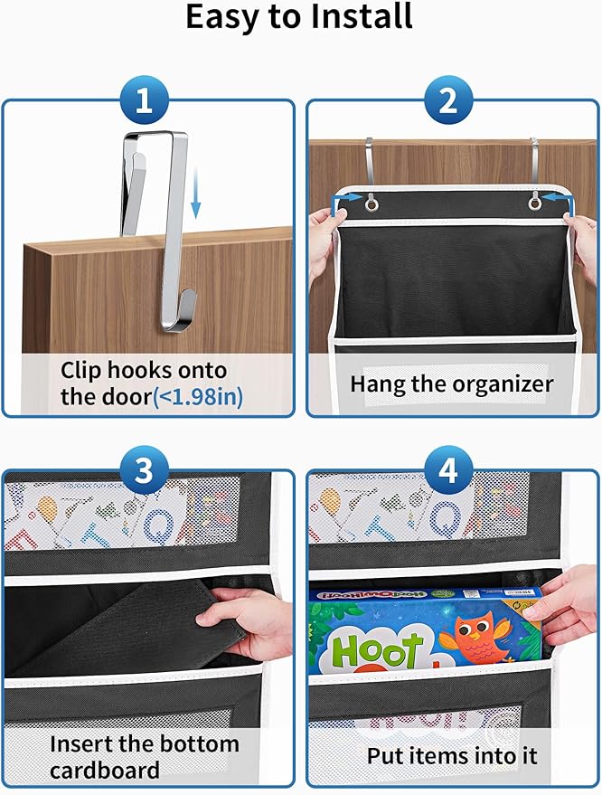JARLINK Over the Door Organizer Storage, 5 Shelf Hanging Organizer - Image 7