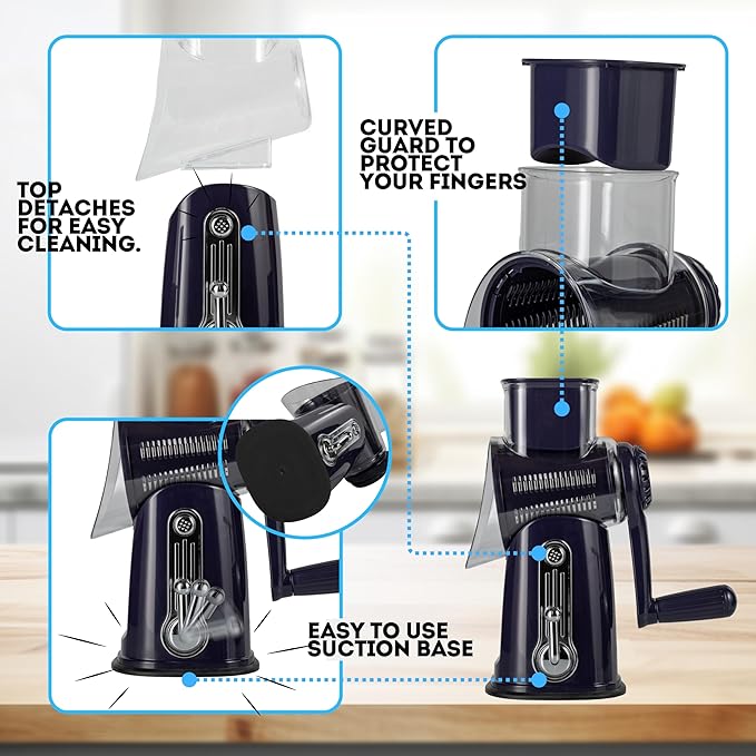 5-in-1 Rotary Cheese Grater - Image 3