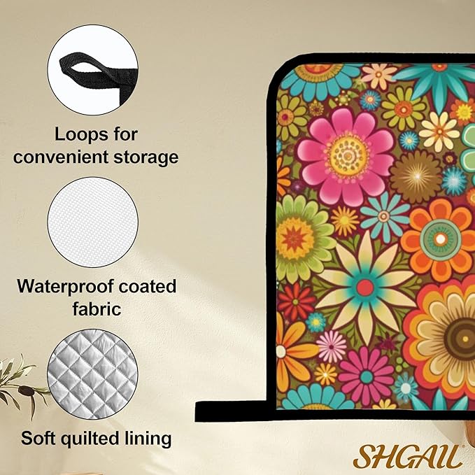 Mandala Flower Pattern Oven Gloves and Hot Pads Set - Image 4