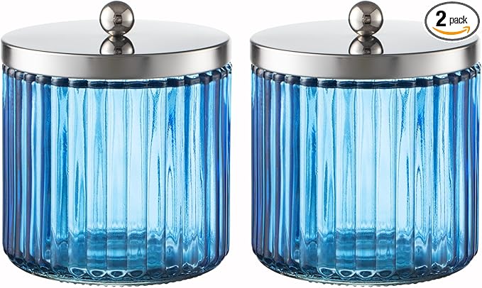 KMwares 2-Pack Glass Bathroom Jars by KMwares