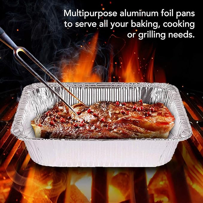 Stock Your Home Aluminum Pans 9x13 Disposable Foil Pans - Image 4