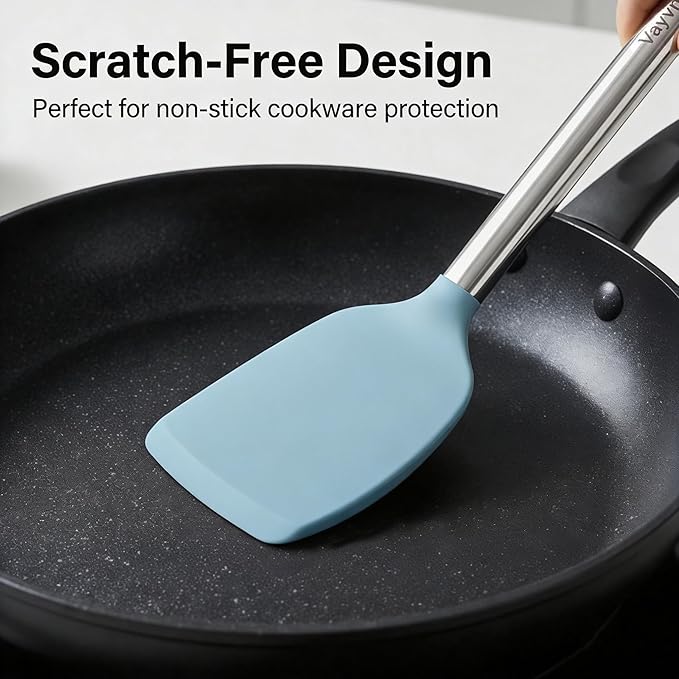 Vayvnt 4PCS Kitchen Utensils Set, Heat Resistant Silicone Utensils Set - Image 4