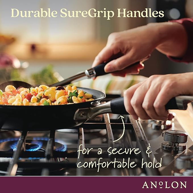 Anolon Advanced Home Hard Anodized Nonstick Skillet, 10.25 Inch – 10 Inch Fry - Image 3