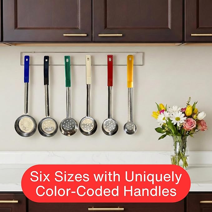 4 Ounce Slotted Stainless Steel Portion Control Ladle Spoon - Image 5