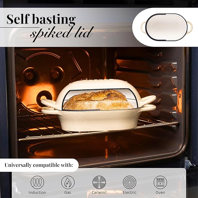 Dutch Oven For Sourdough Bread Baking – Enamelled Cast Iron Bread Loaf Pot – - Image 3