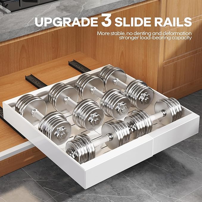 Seinloes 1 Pack Expandable Pull Out Cabinet Organizer 21" Deep - Image 5
